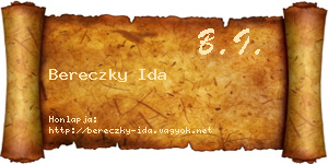 Bereczky Ida névjegykártya