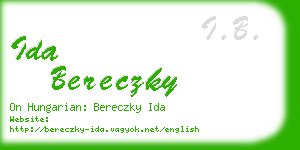 ida bereczky business card